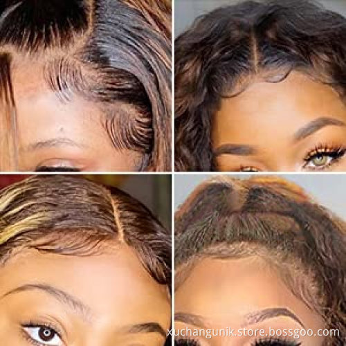 Human Wig Vendor Highlight Brown Wig Ombre Color Malaysian Virgin Cuticle Aligned Human Hair Wig HD Lace Front Closurs